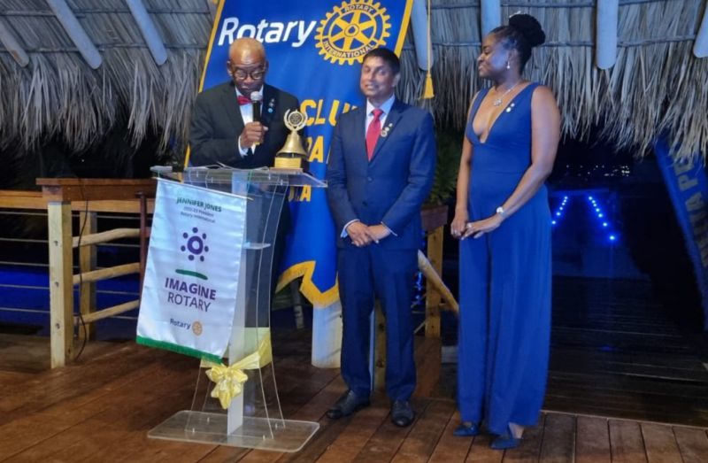Shan Mohamed pinned new Rotary Club of Central Tortola President
