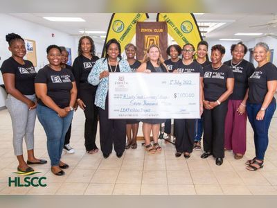 Zonta Club or Tortola makes $7k donation to HLSCC marine centre