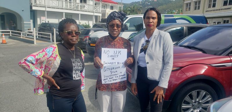 Trio protests ‘UK overstepping authority’ in VI