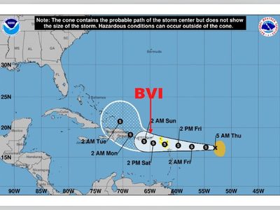 Tropical Storm Fiona forecast to pass over the BVI this weekend