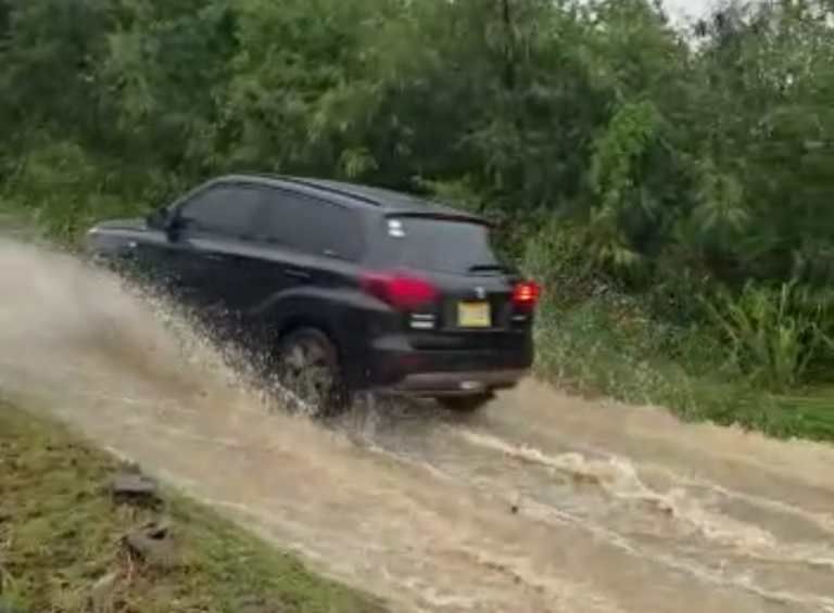 Heavy rains flood roadways