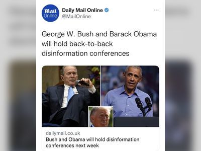 George W. Bush and Barack Obama will hold back-to-back disinformation conferences