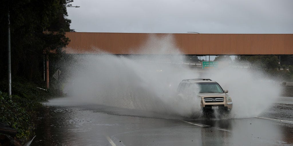 Flash floods inundate highways in the Bay Area and the Midwest is under winter weather watch as extreme weather hits parts of US to start 2023