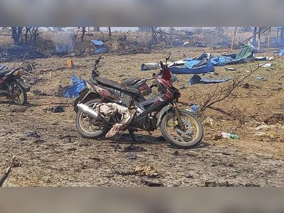Myanmar military airstrike on village gathering kills at least 100