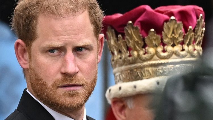 Prince Harry leaves alone after attending Coronation